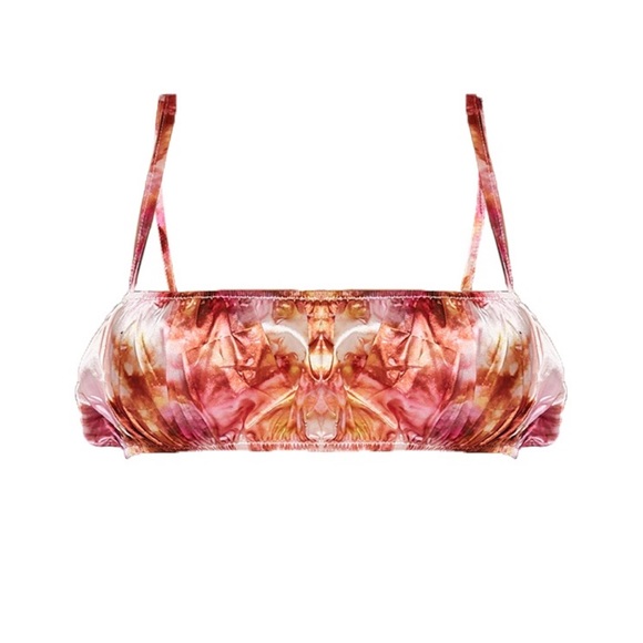 Pretty Little Things Shape Pink Tie Dye Satin Top - Picture 11 of 11